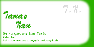 tamas nan business card